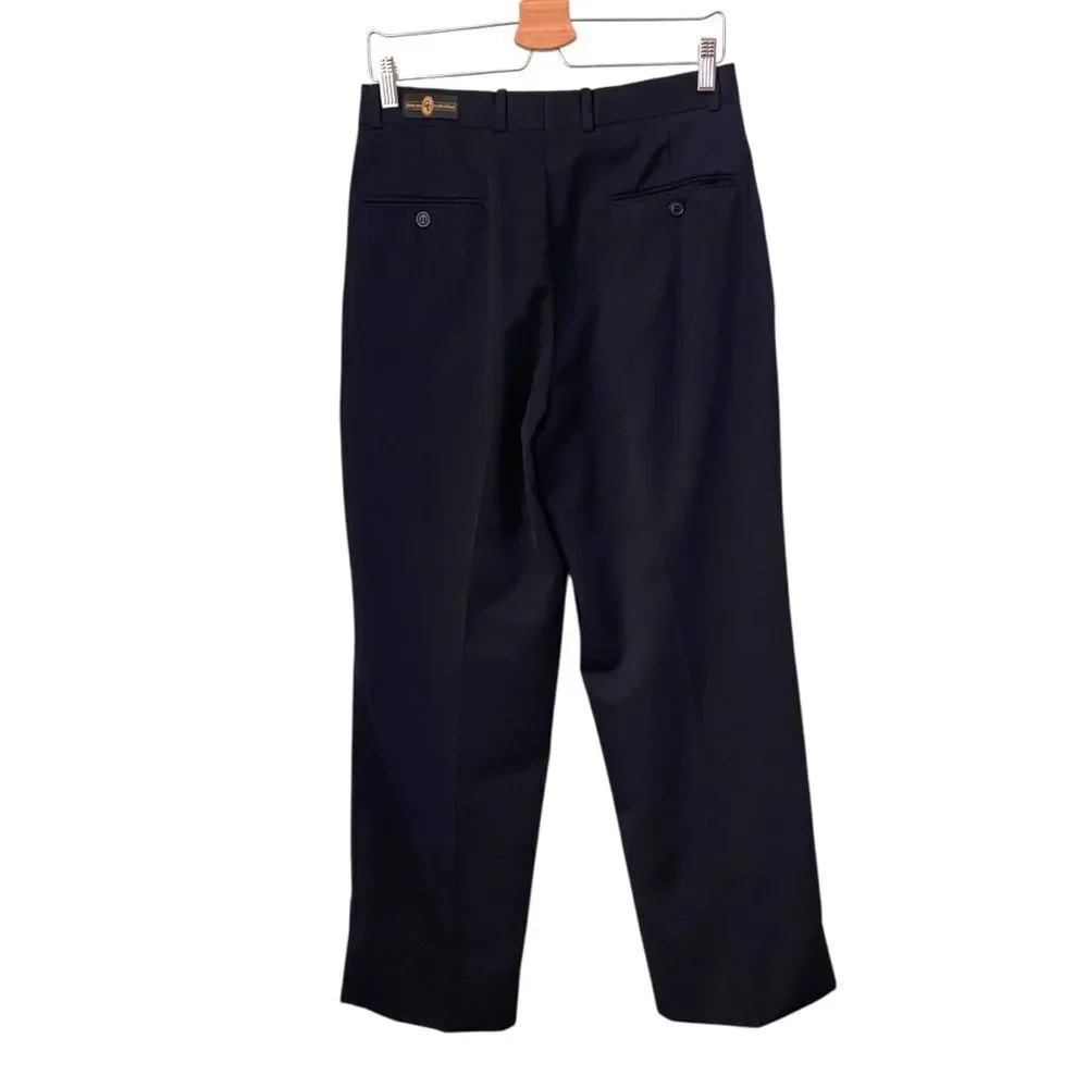 Vintage Giorgio Valentino Classic Navy Blue Men's Pants in Size 30
